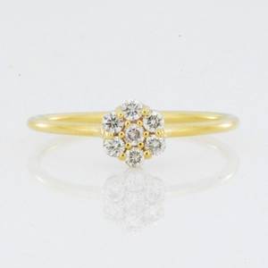 Anillo de Diamantes Cultivados en Laboratorio de 0.21 CT en Oro de 18K |   Anillo de Boda con Elegante Diseño Floral, Certificado por IGI |   Joyería nupcial de moda - Product Image 4