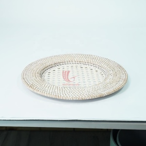 Set de table rond en rotin tressé, dessous de plat en osier couleur naturelle fait main pour la décoration intérieure, vente en gros Vietnam - Product Image 1