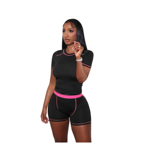 Conjunto de Top Corto y Pantalones Cortos de Yoga para Mujer, Conjunto Deportivo de 2 Piezas, Ropa Deportiva para Mujer, Logotipo Personalizado, Talla XS, Verano - Product Image 5