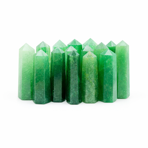 Punta de Cuarzo Tanzberry Verde Natural Chakralume, Varita Curativa Pulida, Puntero de Reiki, Piedra Energética para Meditación, Feng Shui - Product Image 1