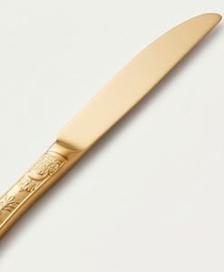 Ensemble de couverts dorés avec des poignées gravées élégantes pour la vaisselle de mariage, compatibles lave-vaisselle, couverts en métal - Product Image 2