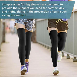 Manchons de compression pour les jambes avec protection UV, manchons de sport longs pour le cyclisme, la course à pied, le basketball, le football, la remise en forme et la sécurité - Product Image 4