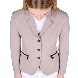 2026 Top Selling Best Quality Women's Slim Fit Sports <b>Equestrian</b> Horse Riding Competition Jacket Spandex Button - Product Image 3