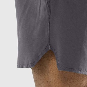 Shorts décontractés pour hommes, gris uni, à séchage rapide, avec cordon de serrage, taille mi-haute, en polyester tricoté - Product Image 3
