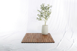 Modern Premium Nghia Son Acacia Wooden Decking <b>Tile</b> 5 Slats Waterproof Easy Installation for Indoor/Outdoor Floor <b>Covering</b> - Product Image 1