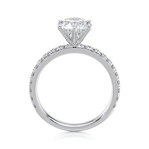 Anillo de Compromiso con Diamante Cultivado en Laboratorio de 2 Quilates, Corte Redondo, Oro Amarillo, Pavé, Solitario, Anillo de Boda, Joyería Personalizada OEM al por Mayor - Product Image 5