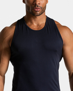 Custom Men's Performance Gym Tank Top Breathable Sweat Wicking Slim Fit Workout Vest with 3D Logo Athletic Training <b>Singlet</b> OEM - Product Image 4