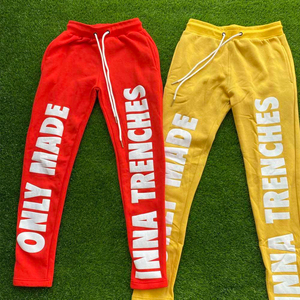 Conjuntos de Sudadera con Capucha y Pantalones Acampanados de Algodón 100% Pesado con Logo Estampado de Pedrería, Personalizados en Negro, de Dos Piezas para Hombre, Ideales para Invierno - Product Image 6