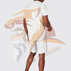 Wholesale Men Vintage <b>Twin</b> <b>Set</b> Breathable 100% Cotton Oversized Custom Logo Design High Quality Summer Street Style <b>Twin</b> <b>Set</b> - Product Image 2