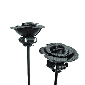 Wholesale Traditional Wrought Iron Fence Door Gate Components Decorative Metal Art Fence Panels Rose <b>Flower</b> Accessories - Product Image 1