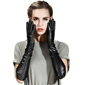 Guantes de invierno de piel de cordero para mujer, cálidos, cómodos, funcionales, elegantes, a la moda, para uso diario al aire libre, guantes para conducir - Product Image 4