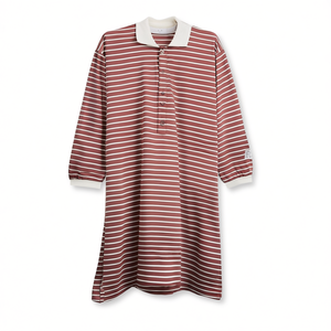เสื้อโปโลลายทางสำหรับผู้หญิงพร้อมกระดุม เสื้อโปโลสำหรับผู้หญิง - Product Image 2