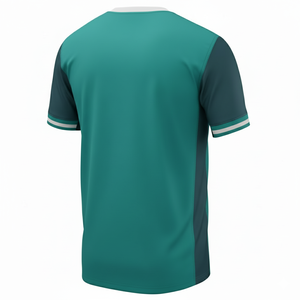 Men's Green Crew Neck Soccer Jersey Short Sleeve Moisture Wicking Polyester Training Apparel Regular Fit All Seasons - Product Image 3