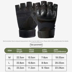Guantes de Motociclismo de Medio Dedo, Resistentes a Caídas, para Deportes de Montaña, de Cuero, Anti-Impactos, para Verano - Product Image 4