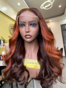 วิกผมลอนแบบมีลูกไม้ด้านหน้าใสสีดำธรรมชาติ30นิ้ววิกผมคนเวียดนาม - Product Image 2