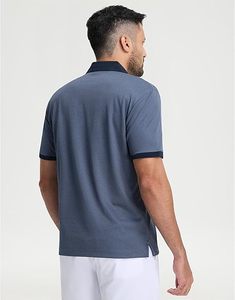 Wholesale Men Geometric Golf Polo <b>Shirt</b> Breathable Contrast <b>Collar</b> Short Sleeve Casual Sports Tops customize <b>t</b> <b>shirts</b> - Product Image 5