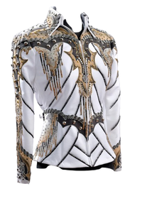 Veste de concours équestre occidentale professionnelle légère et écologique pour femmes, idéale pour le rodéo et la course de barils. - Product Image 1