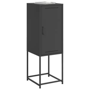 Mueble Alto Rectangular de Acero Negro, Diseño Industrial para Sala de Estar - Product Image 4
