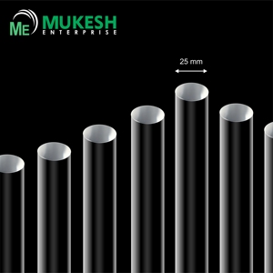 Optical Clear 25mm Cast Acrylic <b>Rod</b> Manufacturer India High Clarity PMMA Round Bar LED Advertising Signboard Custom Cut - Product Image 3