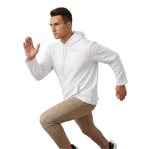 Nouvelle Arrivée Pull à Capuche Tricoté Uni pour Homme Hiver Respirant Séchage Rapide Manches Longues Coupe-Vent Gym Fitness Sweat-shirt avec Poche - Product Image 2