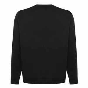 Suéter de Punto para Hombre, Cuello Redondo, Color Negro, Manga Larga, Corte Regular, Estilo Minimalista, para Otoño - Product Image 3