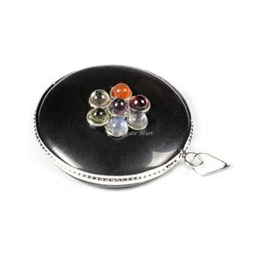 Vente en gros pendentif en métal sept chakras collier agate Feng Shui gravé améthyste pierre précieuse cristal naturel amour décoration de la maison - Product Image 2