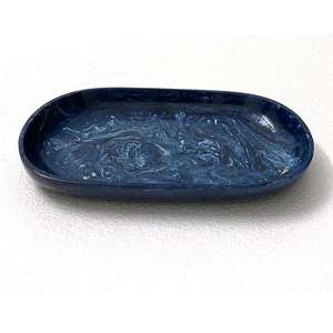 Plateau d'organisation de bijoux naturel, plateau de service à café, plateau de salle de bain en résine artificielle - Product Image 1