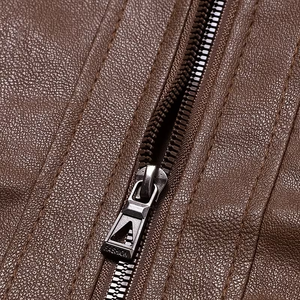 Chaqueta de Cuero Genuino para Hombre, Más Vendida, Precio al por Mayor Personalizado, Chaqueta de Motociclista con Cuello Alto - Product Image 6