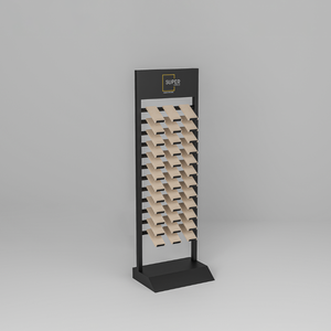 Floor <b>Standing</b> Metal Tile Display Rack for Ceramic Marble Tiles Showroom Store Commercial Display Stand - Product Image 1