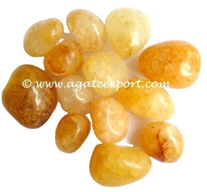 Acheter des pierres en gros de quartz doré dégringolé par l'exportateur indien guérissant l'artisanat de pierre semi-précieuse - Product Image 2