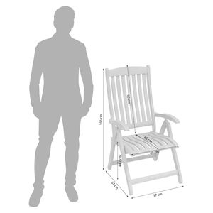 Luxury Adjustable Folding Teak Wood Outdoor Dining <b>Chair</b> Solid Wood Waterproof Patio Furniture for Restaurant Use - Product Image 2