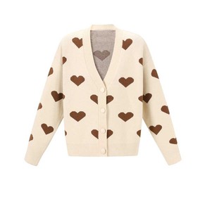 Cardigan en tricot rayé à col en V respirant d'inspiration vintage, boutonné, pour la mode universitaire américaine - Product Image 6