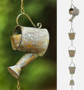 Hierro galvanizado, metal con acabado envejecido, metal resistente a la intemperie, resistente al óxido, cadena duradera, hecho a mano, eslabones robustos, aspecto antiguo. - Product Image 1