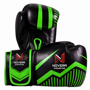 Gants de boxe en cuir de vachette sur mesure pour entraînement au sac de frappe, sparring et kickboxing, avec large sangle de poignet, équipement sportif durable - Product Image 5