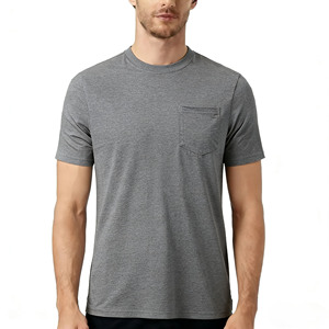 O Neck High Quality Comfortable Custom Logo with <b>Pocket</b> <b>T</b> <b>Shirt</b> for <b>Men</b> - Product Image 4