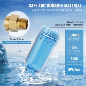Filtro Sedimenti per Tutta la Casa da 40 Micron, 3/4" MNPT, Portata Elevata 4 T/H, Filtro a Centrifuga 3/4" MNPT, Funzionamento Manuale, Acqua di Pozzo - Product Image 5