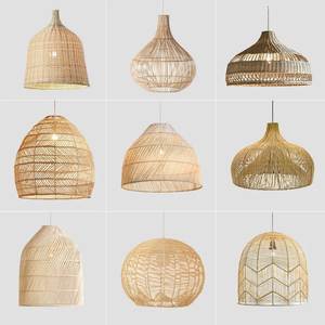 Lámpara colgante de ratán natural, moderna, tejida, para decoración de interiores del hogar. - Product Image 3