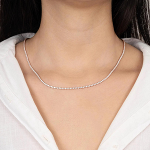 Collar de Cadena de Serpiente de Plata con Moissanita, Chapado en Oro Amarillo, Corte de Diamante Minimalista, Cadena Elegante, Joyería Fina Unisex, Regalo - Product Image 2