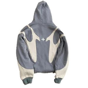 เสื้อฮู้ดดี้ผ้าเชนิลล์คุณภาพสูง ปักโลโก้ตามสั่ง ผ้าฝ้ายฟลีซเนื้อหนา ทรงปกติ ซิปหน้า สีพื้น - Product Image 2