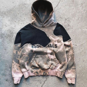 Sweat à capuche pour homme coupe courte et carrée, style vintage délavé à l'acide, avec impression DTG personnalisée, en coton épais de qualité supérieure, style streetwear - Product Image 3