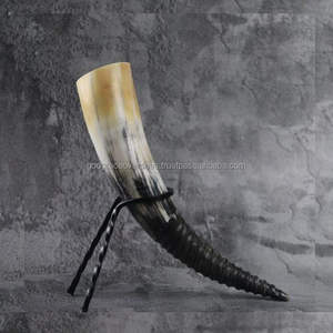 Cuerno de bebida religioso y Animal de estilo vikingo de ágata antigua de alta calidad con soporte de hierro pulido precio al por mayor - Product Image 2