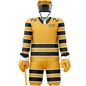 Uniforme de Hockey sobre Hielo de Moda, Material 100% Poliéster, Transpirable, Ecológico, Tejido que Absorbe la Humedad para Adultos - Product Image 4