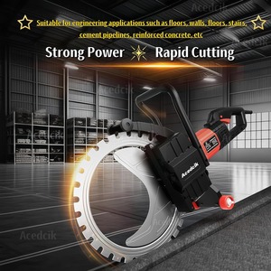 Scie à anneau pour béton de 16 pouces, scie à béton électrique 220V/8900W haute puissance, machine de découpe murale humide avec suppression de la poussière par alimentation en eau - Product Image 6