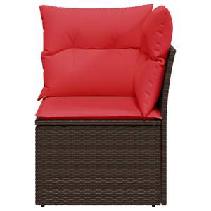 Canapé de jardin marron 62 x 62 x 69 cm avec coussin et polyrotin 62 x 62 x 69 cm - Product Image 5