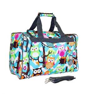 Bolsa Deportiva con Diseño de Búho Colorido, Resistente al Agua, para Viajes de Fin de Semana, con Múltiples Bolsillos, para Mujeres y Niños - Product Image 4