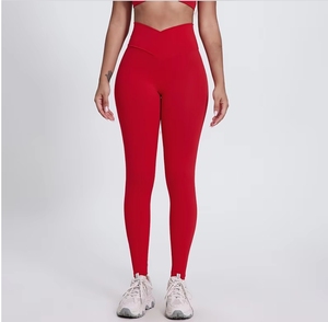 เลกกิ้งผู้หญิงผ้าฝ้ายแท้ 100% สำหรับออกกำลังกาย กางเกงโยคะผ้าฝ้ายออร์แกนิค เลกกิ้งโยคะแบบยั่งยืนสำหรับผู้หญิง คุณภาพสูง ขายส่ง - Product Image 5