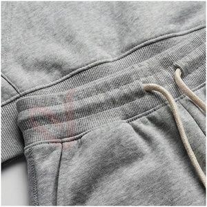 Conjunto Deportivo con Capucha para Hombre, Color Gris, Manga Larga, Color Sólido, Transpirable, Corte Regular, Ropa Casual de Otoño - Product Image 5