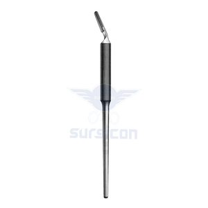 Cuchillo de Cirugía con Mango de Goma de 14 cm / 5-3/4 Pulgadas 3 mangos quirúrgicos reutilizables de acero inoxidable, redondos, angulados y sólidos para uso dental - Product Image 1