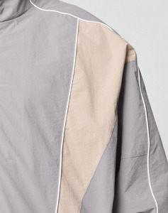 Manufacturer 100% Nylon <b>Waterproof</b> <b>Tracksuit</b> Custom Logo Color Block Windbreaker Reflective Piping Running Streetwear Suit OEM - Product Image 2