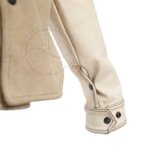 Chaqueta de Soldadura de Cuero Vacuno Premium para Hombre, Chaqueta de Soldadura con Respaldo de Algodón FR, Resistente al Calor y las Llamas - Product Image 6